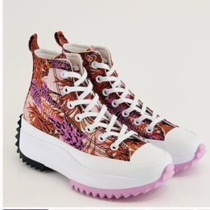 Converse Run Star Hike Hi Tropical Florals Women's Platform Sneakers - LIKE NEW